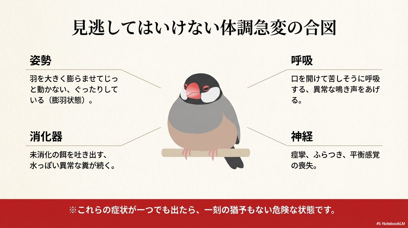  文鳥が体調不良時の緊急対応