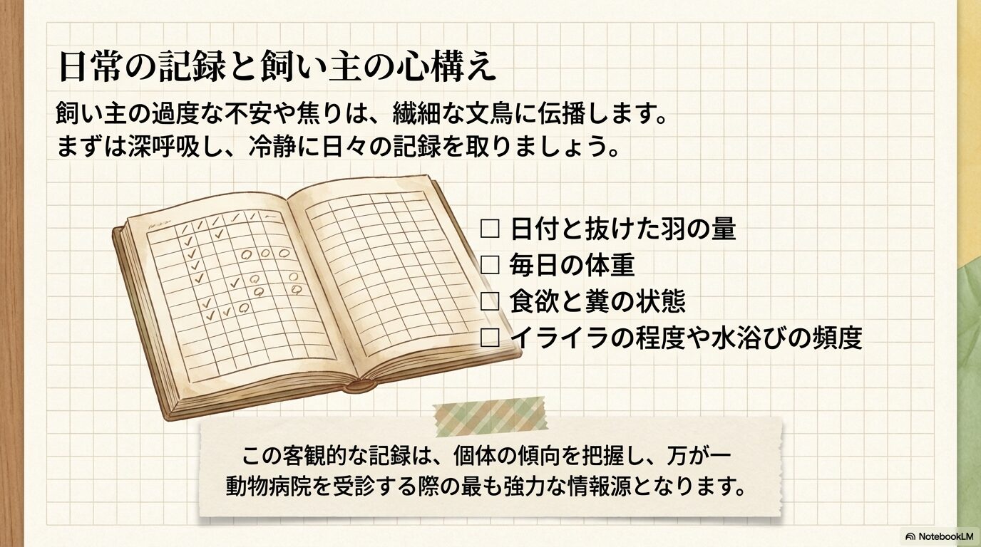 飼い主の心構えと記録の重要性