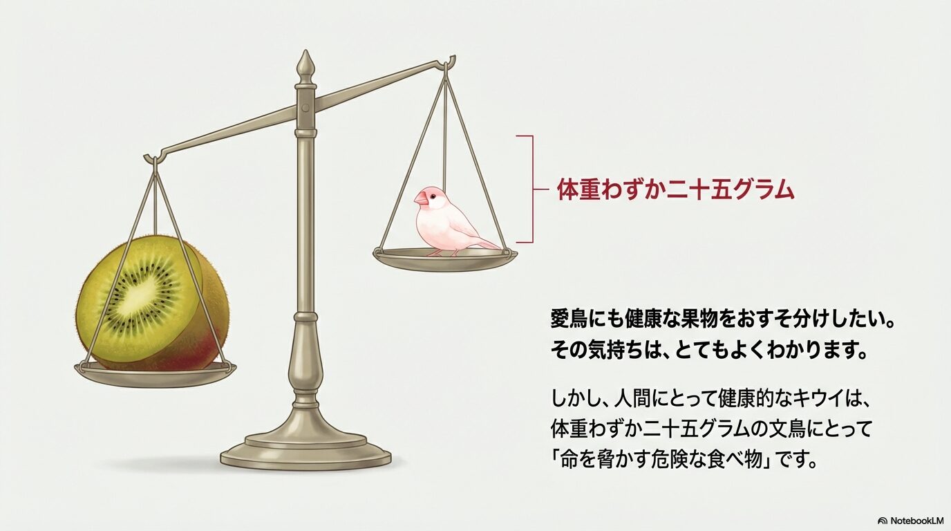 文鳥にキウイを与えてはいけない理由