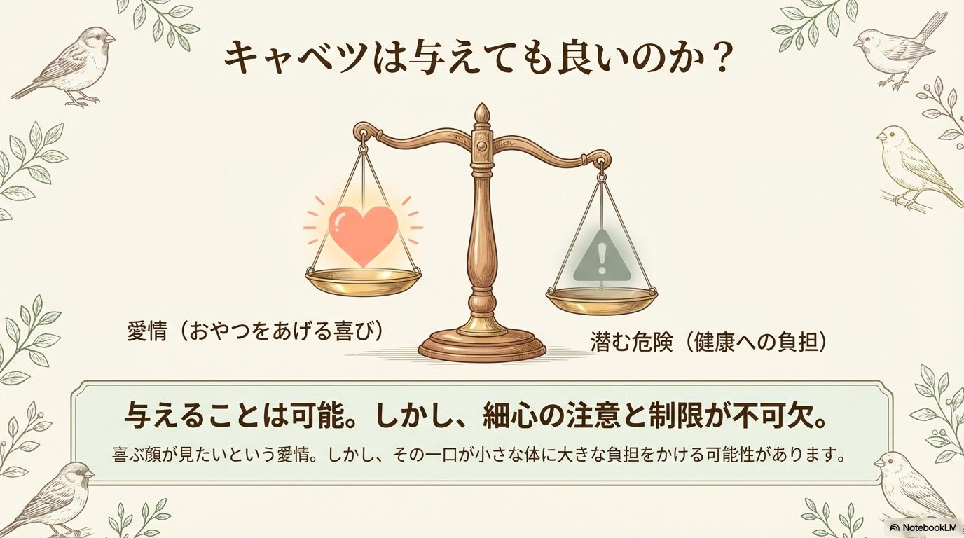 文鳥にキャベツを与えても大丈夫？適切な与え方や与えすぎの注意点を詳しく解説
