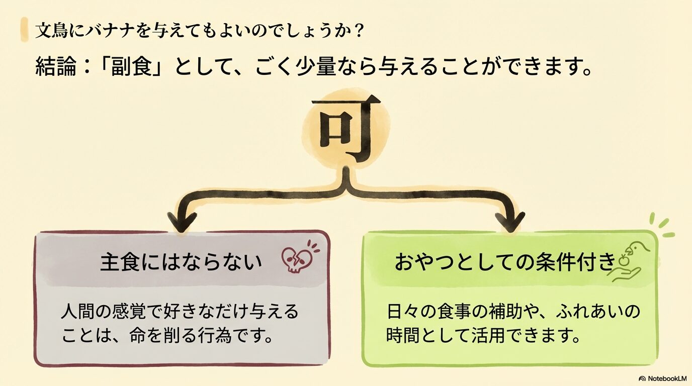 文鳥とバナナ:与えても安全?基本的な疑問を解決