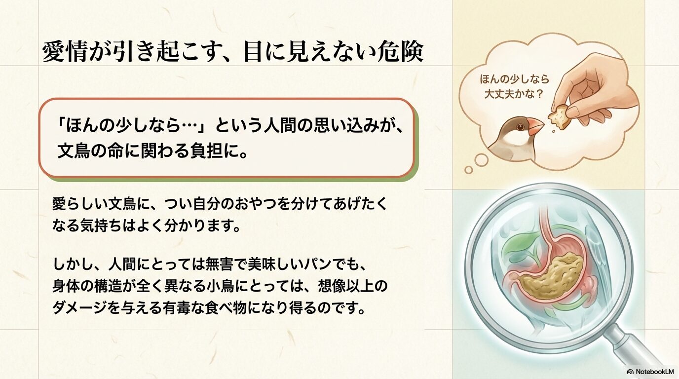 文鳥にパンは絶対NG?危険な理由と食べてしまった時の対処法を徹底解説