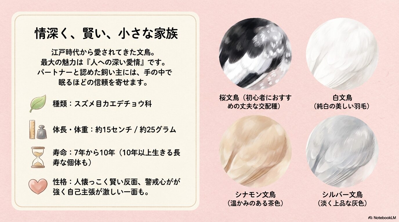 文鳥の魅力や種類を知る