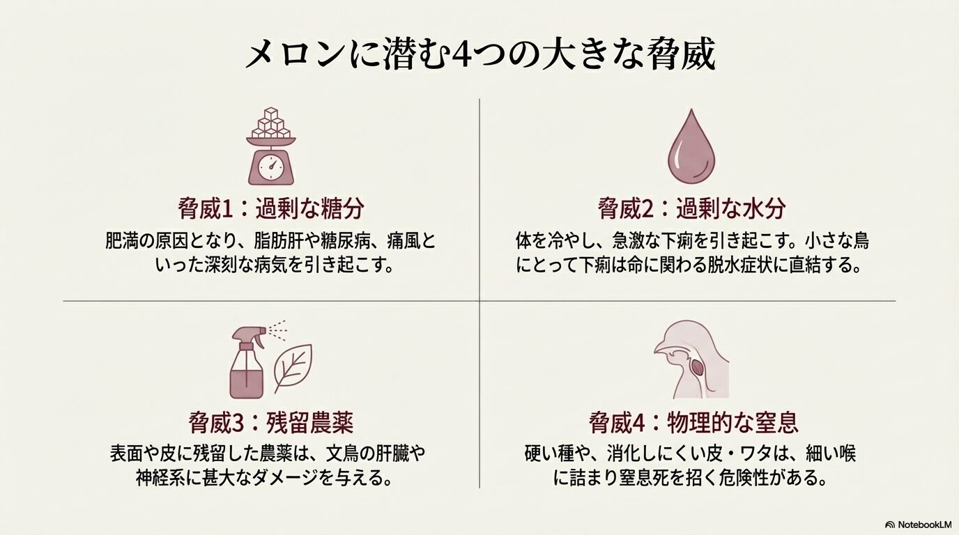 文鳥にメロンは与えても大丈夫？