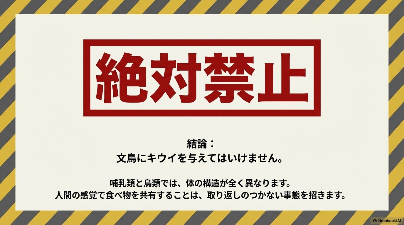 文鳥にキウイの皮や種は毒？愛鳥を守るための栄養学と注意点を詳しく解説