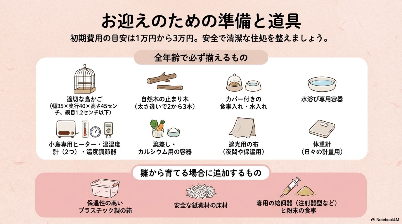 飼育に必要なグッズを揃える