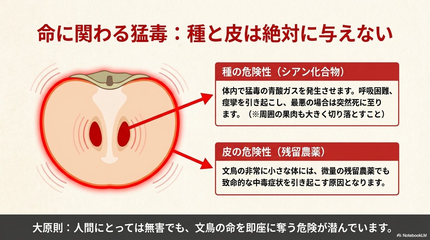 柿の種子と皮の毒性の危険