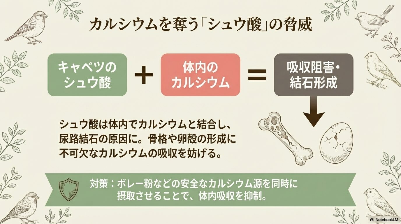 シュウ酸による結石形成の危険