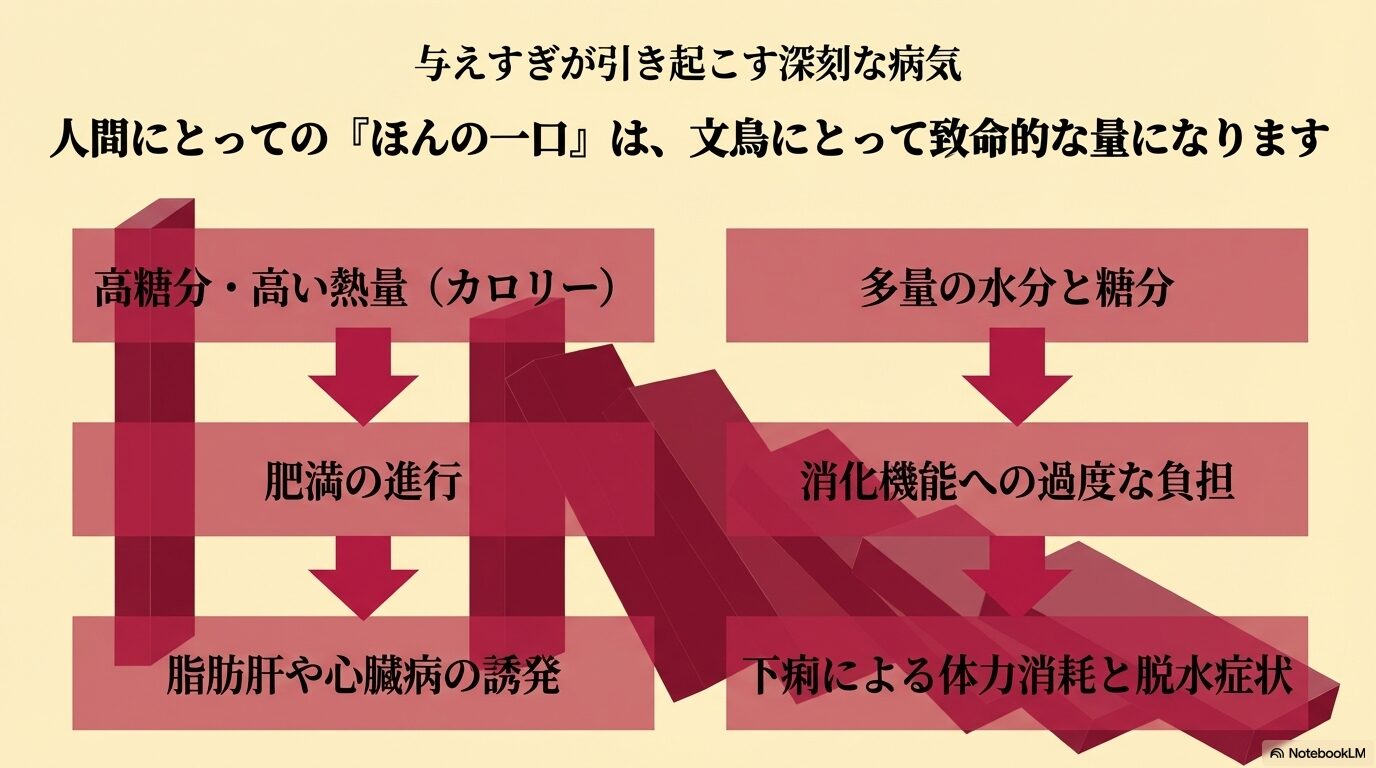 文鳥の健康を損なうバナナのデメリット
