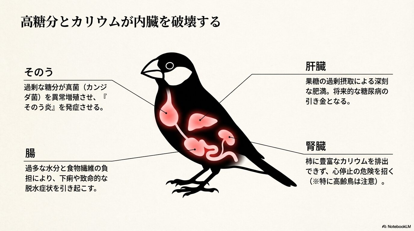 文鳥の腎臓病と柿のカリウム
