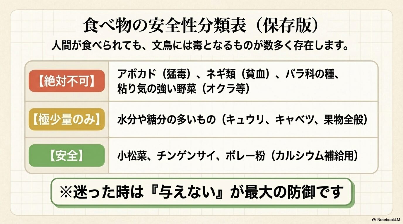 与えてはいけない野菜と果物