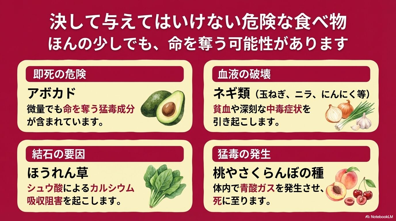 文鳥に与えてはいけない危険な食べ物